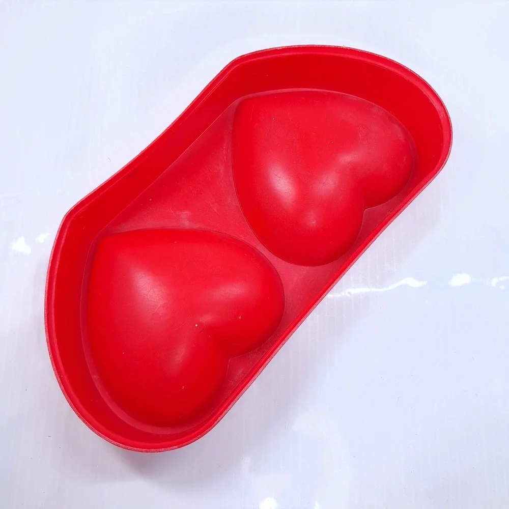 Vintage Tender Vittles Cat Food Double Heart Food Bowl Red Plastic Purina 1970s